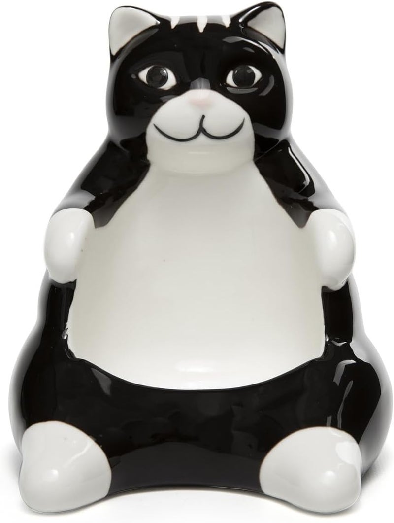 Bee Ceramic Lazy Black Cat Home decor - Can be used as a candy dish, decorative bowl, tealight candle holder and jewelry tray | Unique Birthday gifts for Women, Mom, Grandma, Cat lover, Friend, Coworker - Image 3